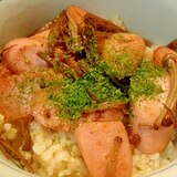 柿木茸とギョニソの簡単炒め丼